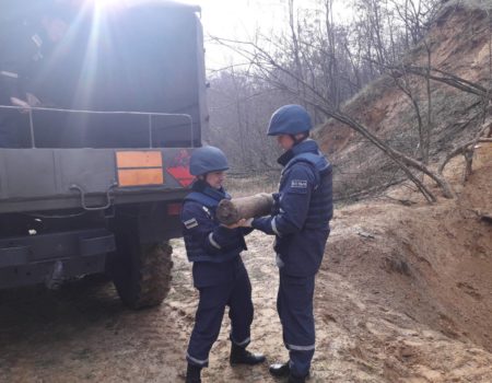 Рятувальники знищили два снаряда, знайдені біля траси Кропивницький-Аджамка. ФОТО