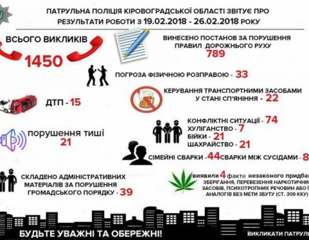 Майже 800 порушень ПДР і 15 ДТП: поліція Кіровоградщини відзвітувала за тиждень. ІНФОГРАФІКА