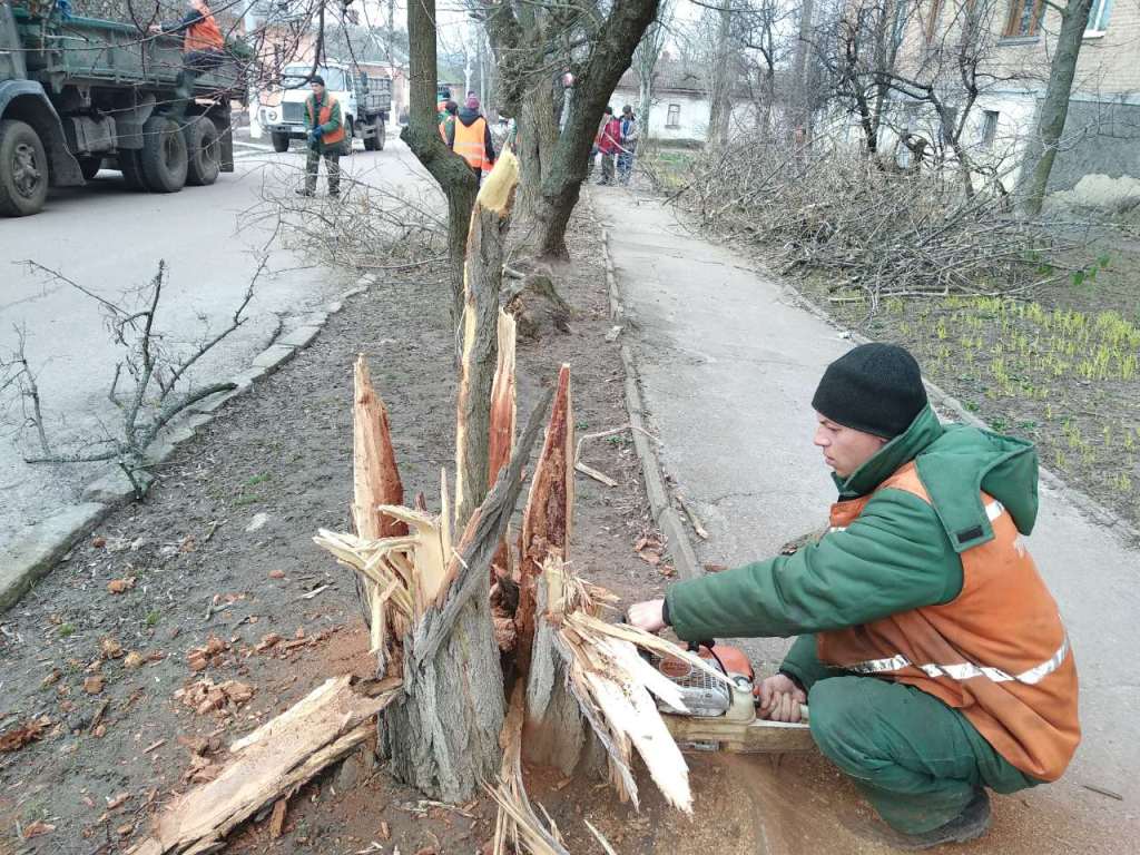 Повалені борди і дерева: наслідки негоди у Кропивницькому. ФОТО