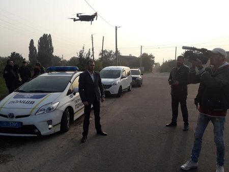 Максюта з поліцією і безпілотником штрафували спалювачів листя