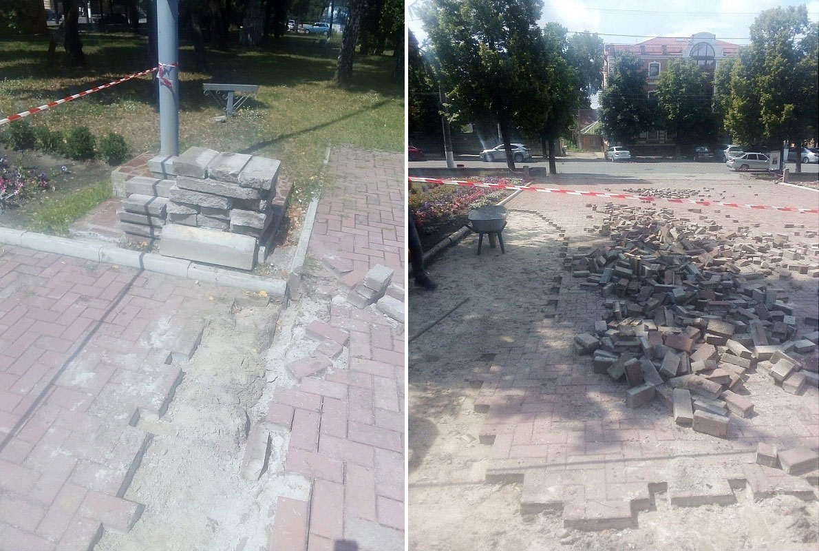У Кропивницькому почали капітальний ремонт у сквері імені Тараса Шевченка