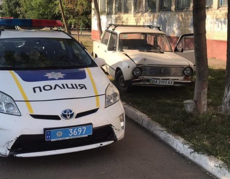 У Кропивниькому п’яний водій в’їхав у дерево на території школи. ФОТО