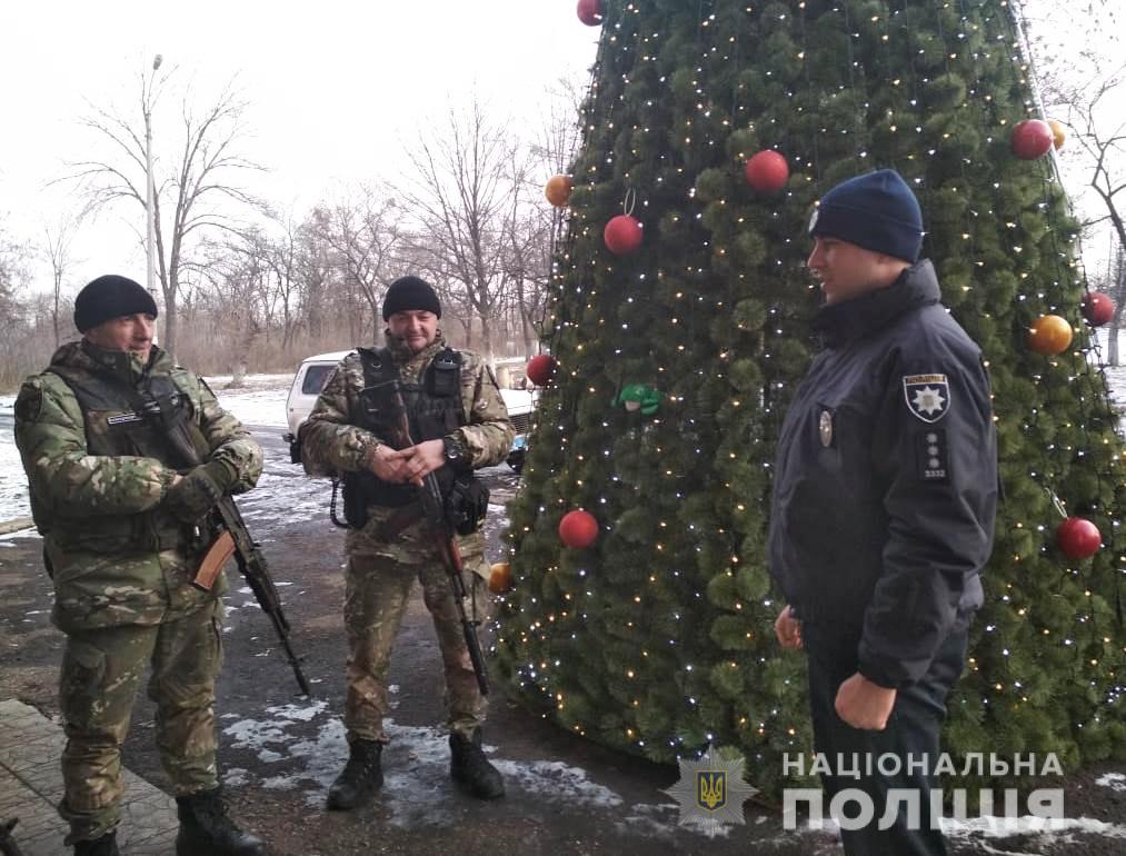 Правоохоронців із Кіровоградщини в зоні ООС привітали з Новим роком