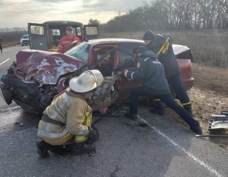 Рятувальникам довелося діставати водія з автівки на трасі М-12