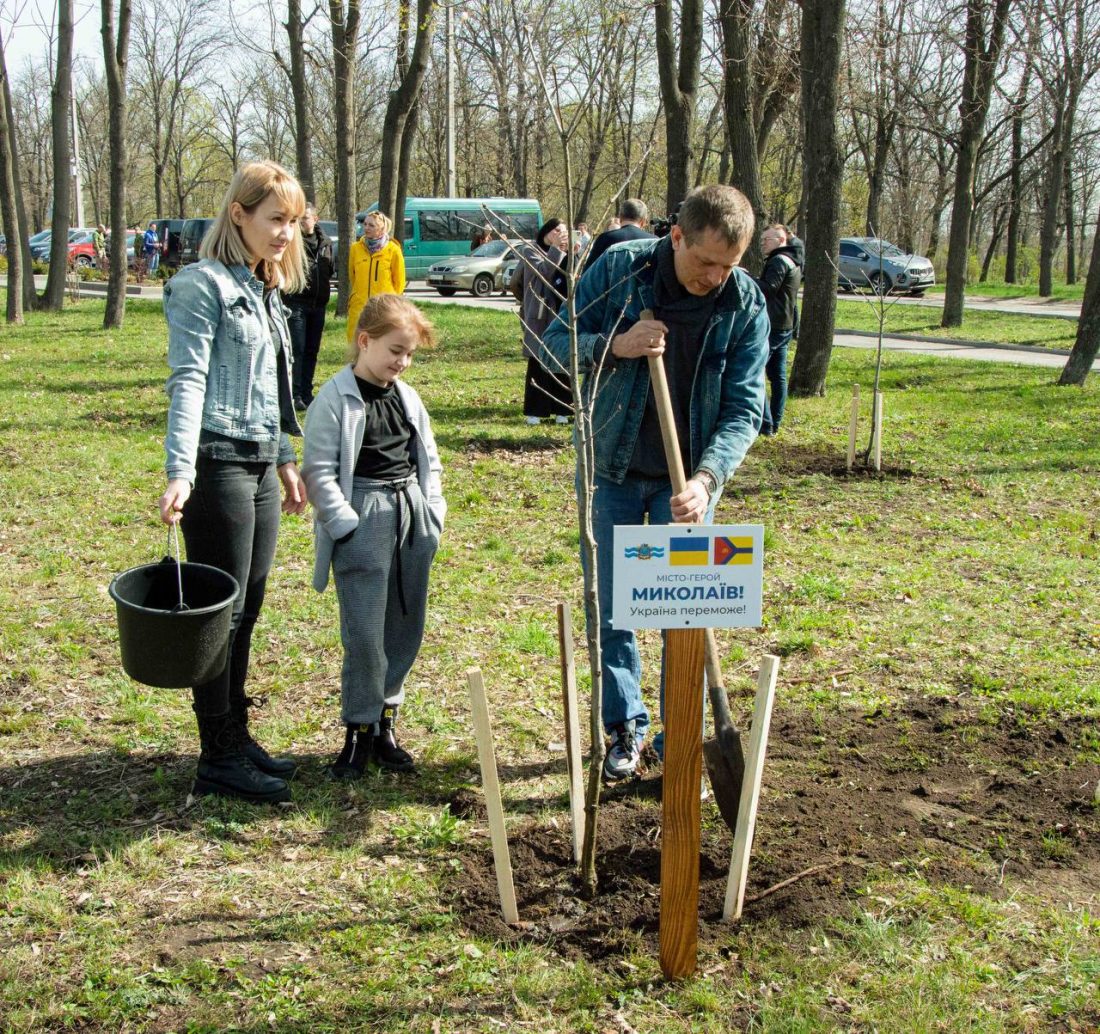 У Кропивницькому парку Перемоги висадили алею дубів на честь міст-героїв. ФОТО