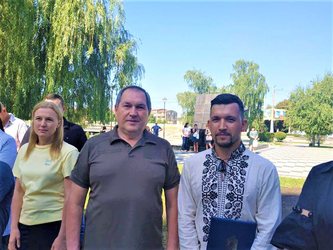Художник-переселенець створив у Кропивницькому мурал, що символізує свободу України. ФОТО