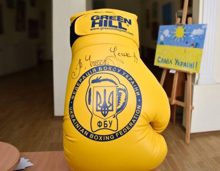 У Кропивницькому на благодійний аукціон виставлять боксерську рукавицю з автографом Усика
