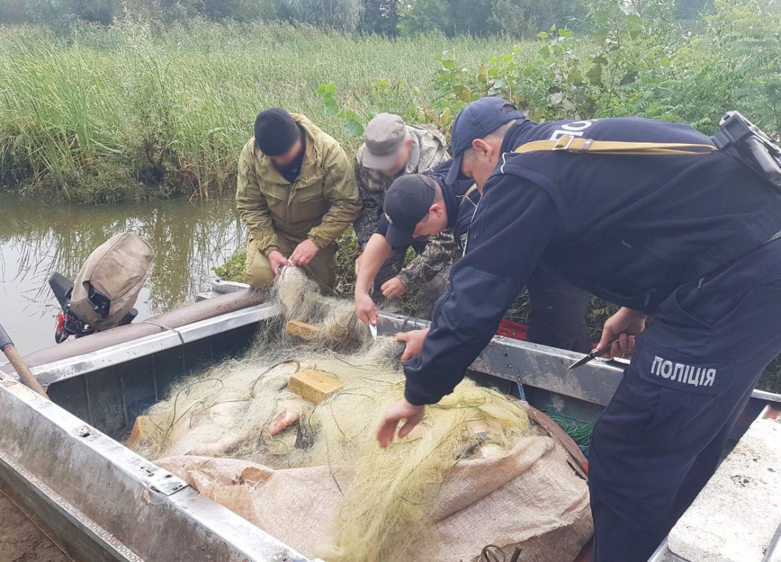 На Кіровоградщині спіймали браконьєрів, які незаконно наловили риби на пів мільйона гривень. ФОТО