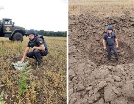 Рятувальники знешкодили бойову частину збитої над Кіровоградщиною ракети. ФОТО