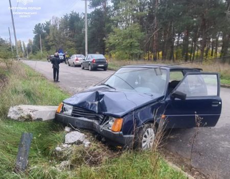 У Кропивницькому п’яний водій врізався в стовп. ФОТО