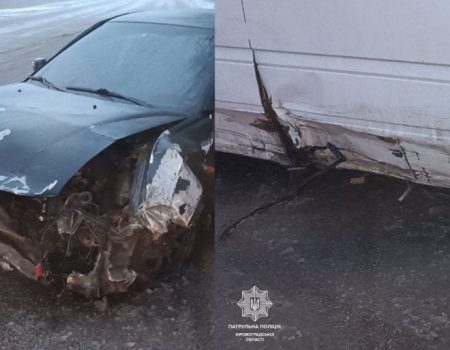 Недотримання безпечної швидкості на слизькій дорозі призвело до ДТП у Кропивницькому. ФОТО