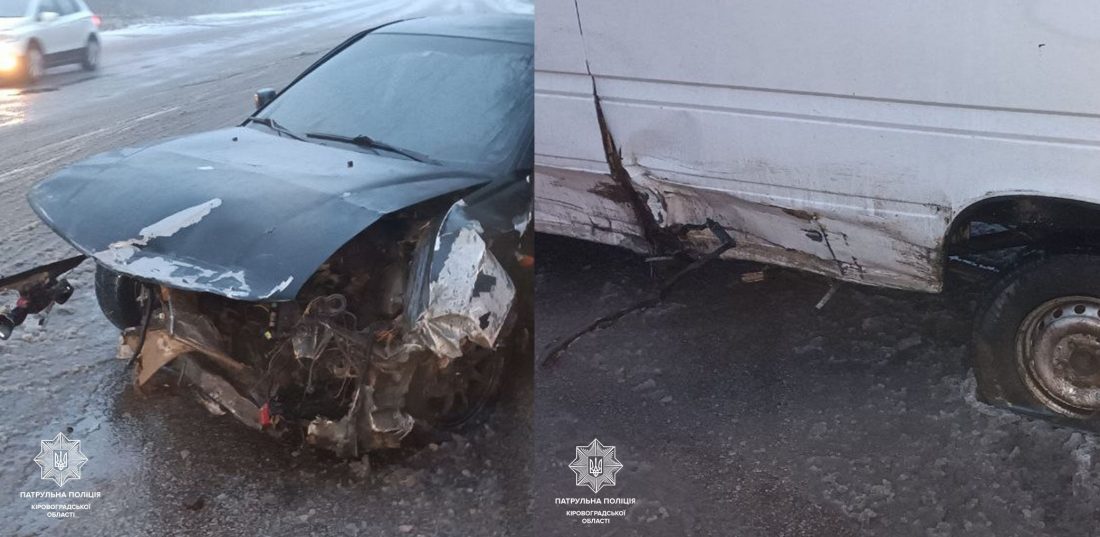 Недотримання безпечної швидкості на слизькій дорозі призвело до ДТП у Кропивницькому. ФОТО