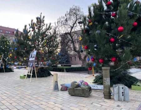 Кіровоградщина серцем з вами: у Кропивницькому засяяли 12 новорічних ялинок на підтримку міст-героїв