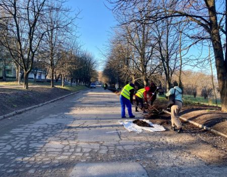 У Світловодську переселенці прибирали тротуари та узбіччя дороги. ФОТО