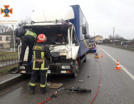На Кіровоградщині внаслідок зіткнення вантажівок постраждав водій