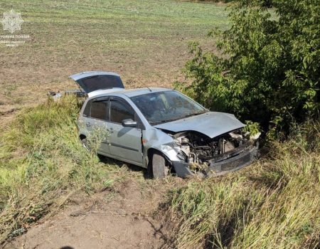 Поблизу Кропивницького водій зніс металеве загородження та опинився в кюветі. ФОТО