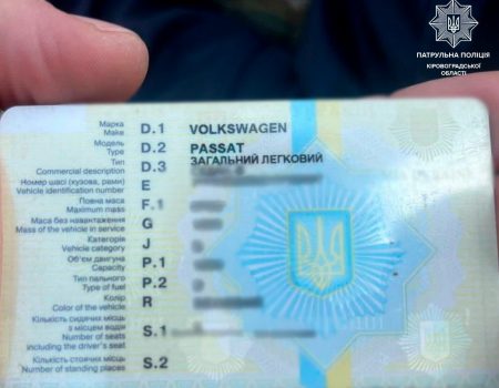 У Кропивницькому правоохоронці виявили авто з підробленими документами. ФОТО