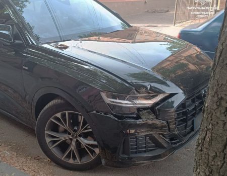 Кропивничани завадили п’яному водієві, який в’їхав у чуже авто і дерево, втекти з місця пригоди. ФОТО