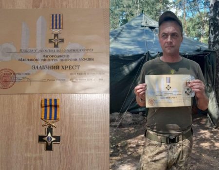 Військовий із Кіровоградщини отримав “Залізний Хрест” від Міністра оборони України. ФОТО