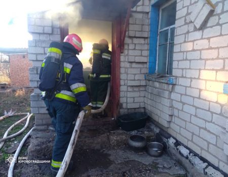 Під час гасіння пожежі в будинку на Кіровоградщині знайшли тіло чоловіка