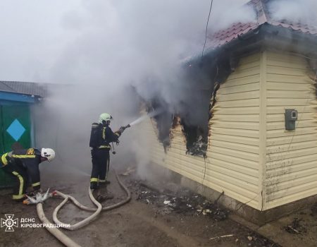 Під час пожежі на Кіровоградщині травмувалися двоє людей