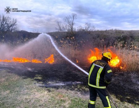 За добу на Кіровоградщині вигоріло майже 28 га землі через підпал сухостою