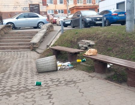 Поліцейські знайшли підлітків, які потрощили урни для сміття в центрі Кропивницького